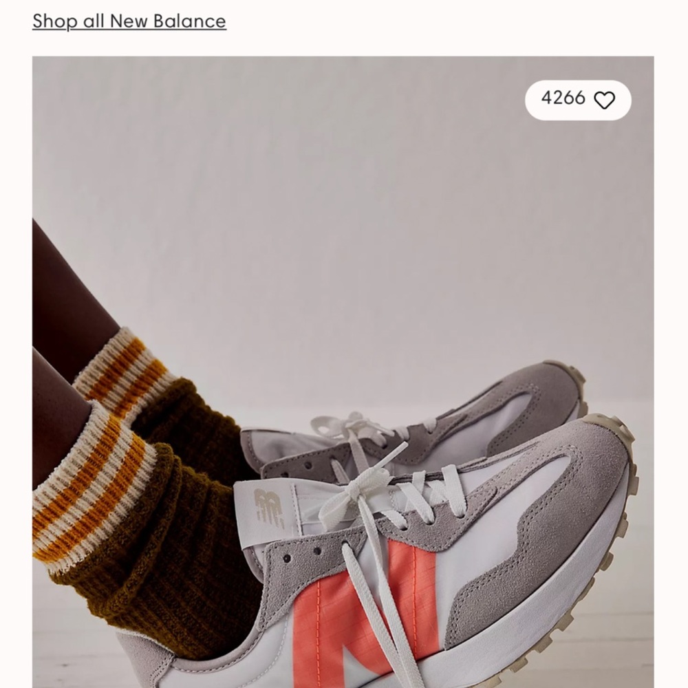 New Balance Women's Gray and orange Sneakers